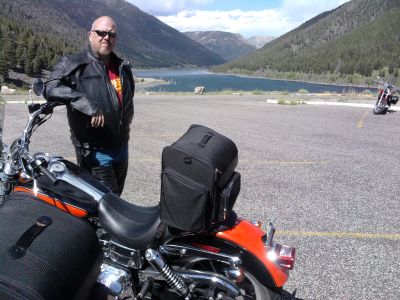 Layne and the Dyna at Earthquake Lake